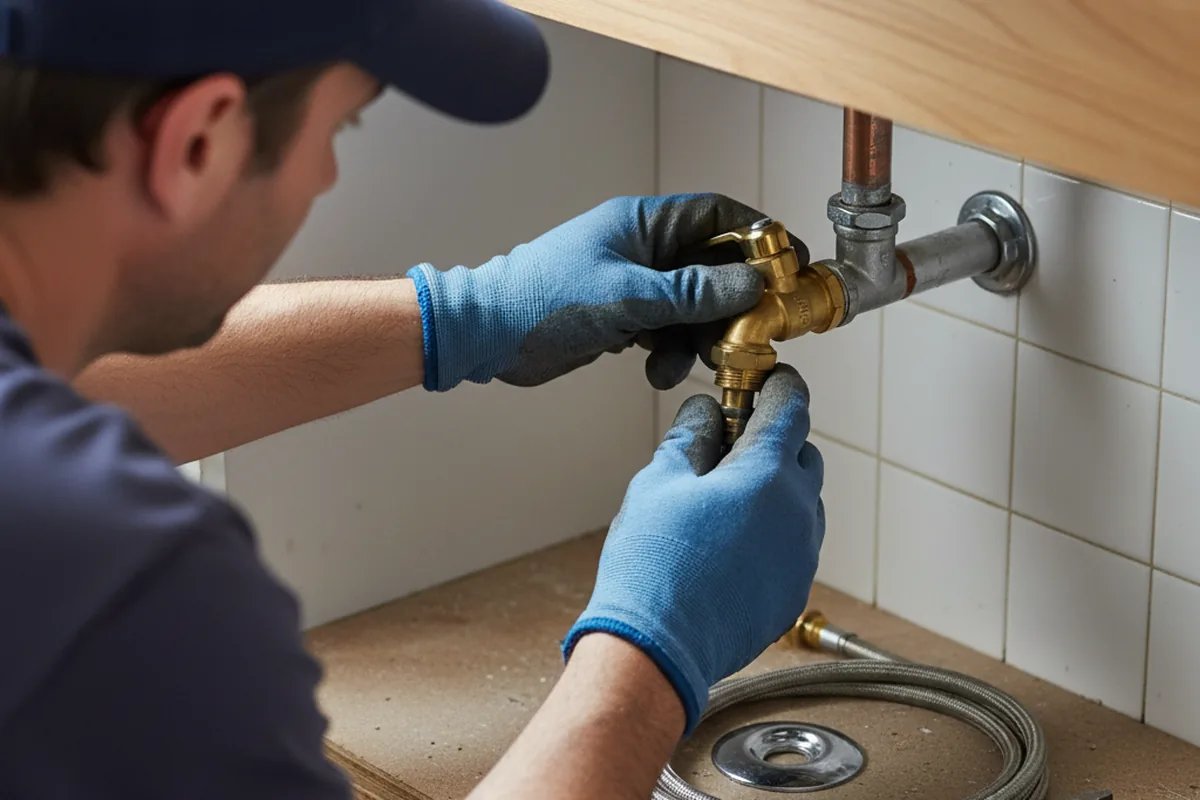 Shutoff valve and fitting work during Faucet and Fixture Repair in Arp